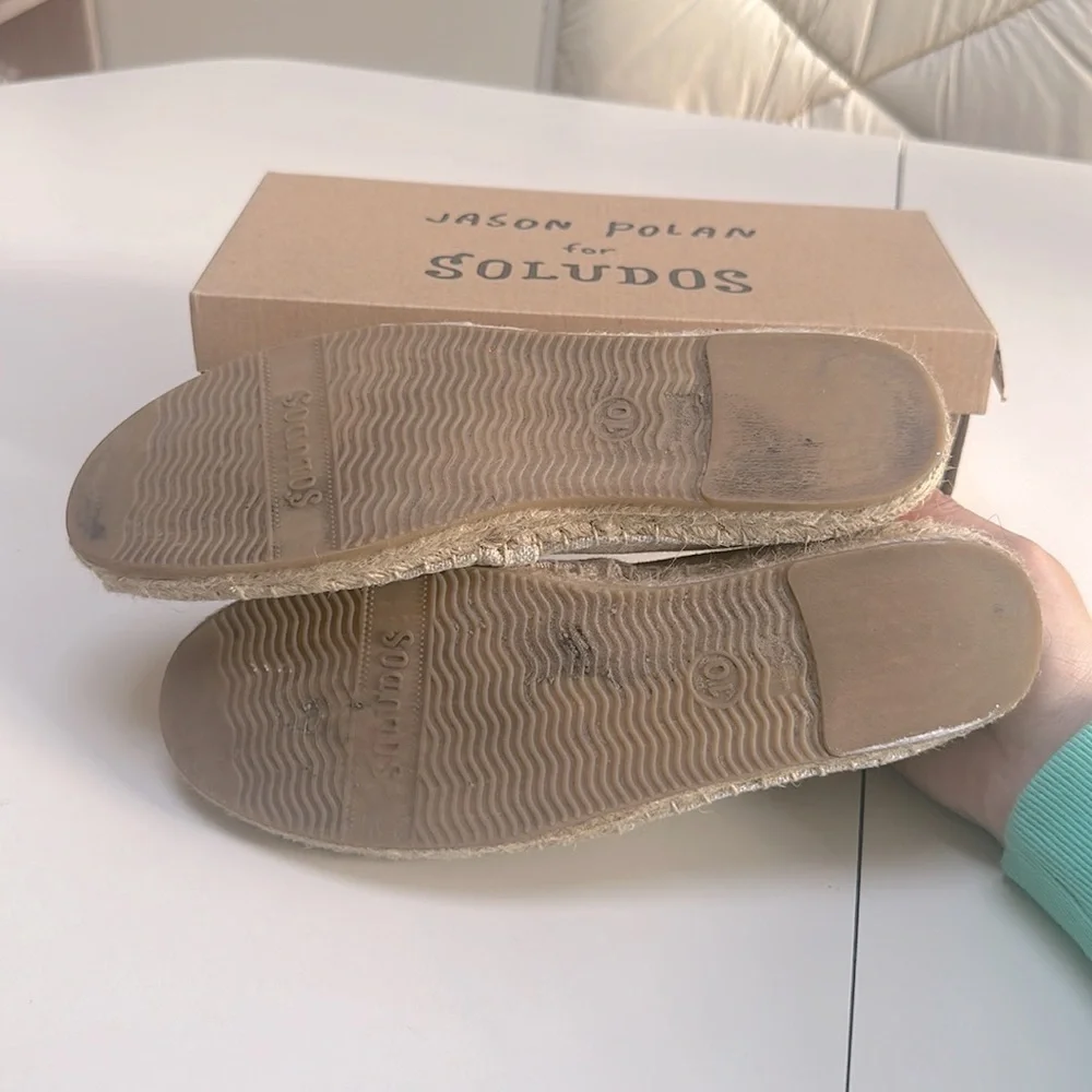 SOLUDOS X JASON PILAN slip-on espadrilles HAMBURGER & FRIES  size 10
